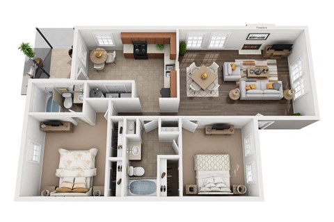 2 bedroom floorplan